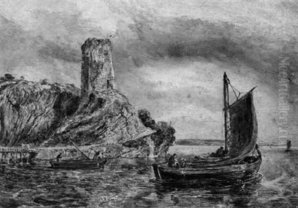 The Martello Tower Oil Painting by William Joseph J. C. Bond