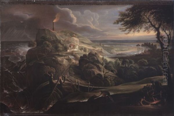 The Shipwreck Of Aeneas Oil Painting by Henry Bone