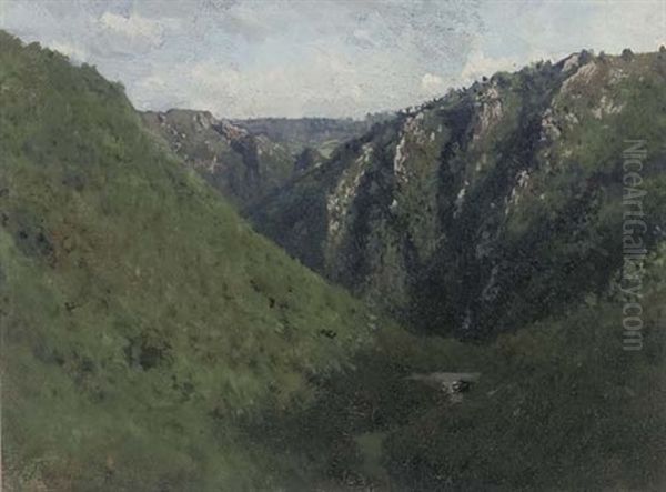 Paysage D'auvergne Oil Painting by Auguste Bonheur