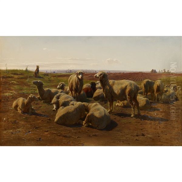 Watching Over The Flock Oil Painting by Rosa Bonheur