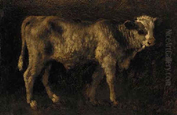 A Cow Oil Painting by Rosa Bonheur