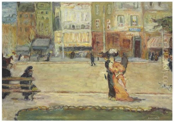 Boulevard De Clichy Ou Scene De Rue A Paris Oil Painting by Pierre Bonnard