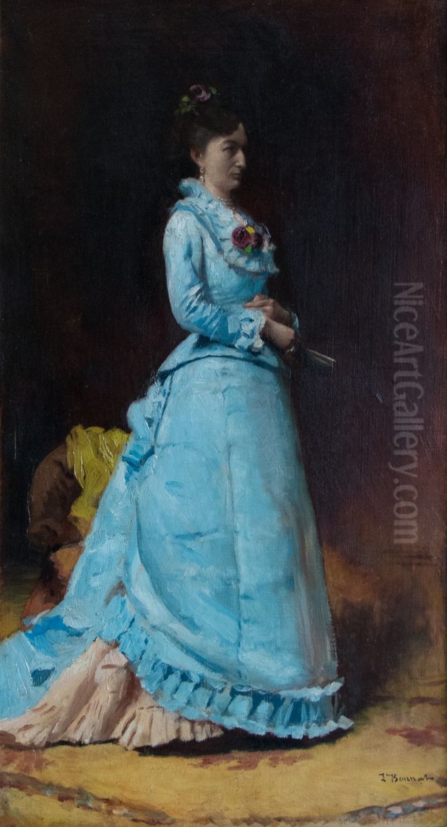 Portrait De Femme Oil Painting by Leon Bonnat