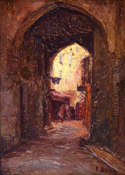 Rue Ben-ali (casbah D'alger) Oil Painting by Primitif Bono