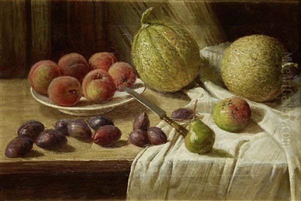 Still Life Of Fruit Oil Painting by Francois Bonvin