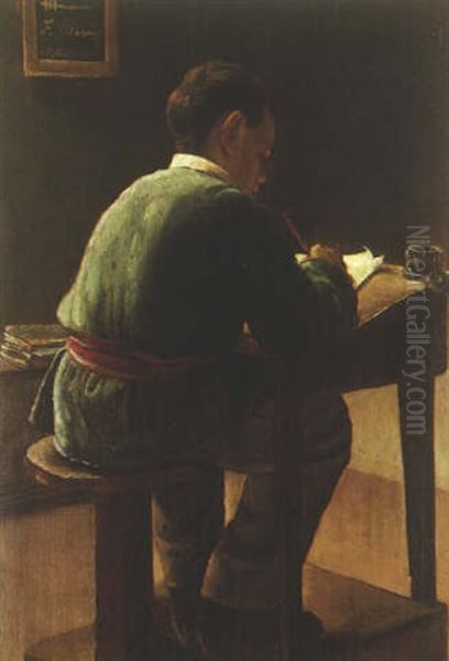 Le Jeune Ecolier Oil Painting by Francois Bonvin