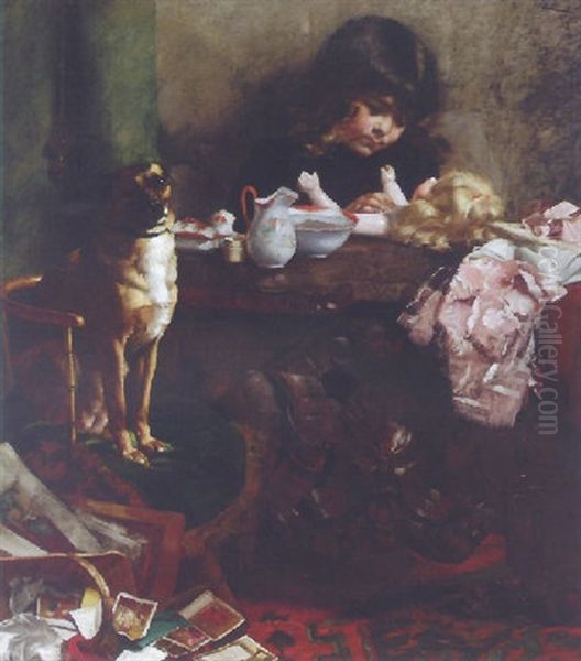 Playtime Oil Painting by Karel Boom