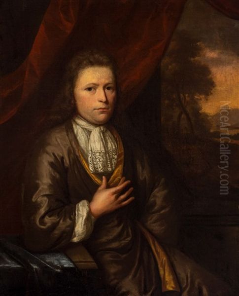 A) Portrait Of A Man B) Portrait Of A Woman Oil Painting by Arnold Boonen