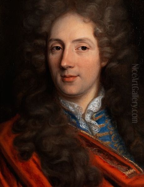 Bildnis Eines Jungen Mannes In Allongeperucke Oil Painting by Arnold Boonen