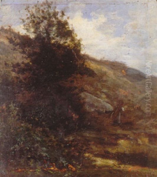 La Ramasseuse De Fagots Oil Painting by Jules Charles Boquet