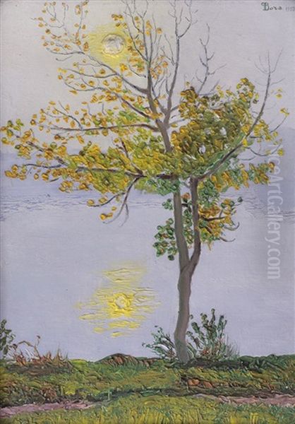 L'albero Oil Painting by Piero Bora