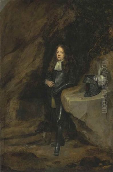 Portrait Of A Young Man In Armor (cosimo Iii De' Medici?) Oil Painting by Gerard Ter Borch
