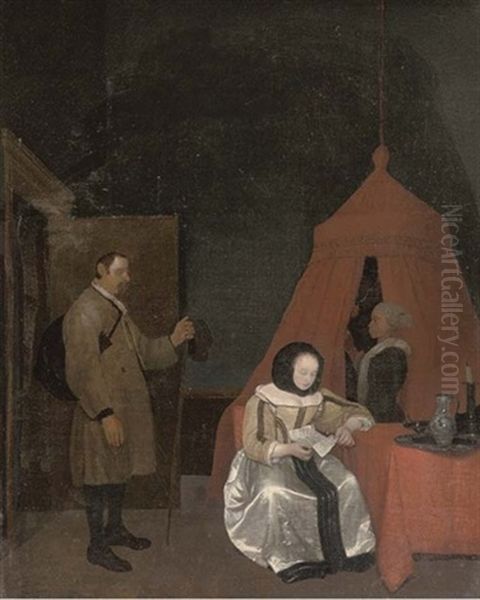 The Letter Oil Painting by Gerard Ter Borch