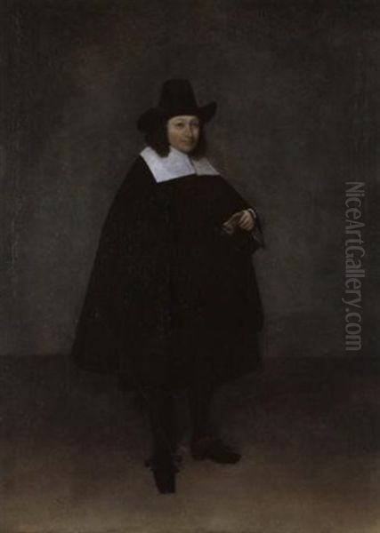 Bildnis Eines Stehenden Herrn Oil Painting by Gerard Ter Borch