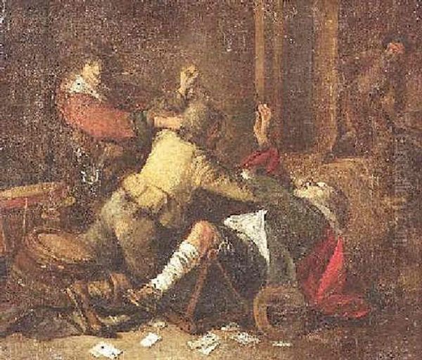 Rauferei Im Wirtshaus Oil Painting by Gerard Ter Borch