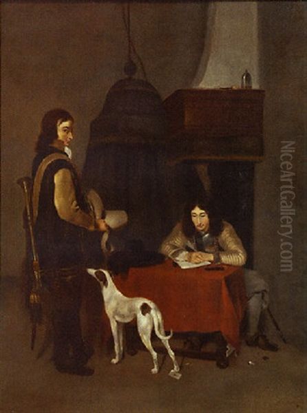 L'estafette Oil Painting by Gerard Ter Borch