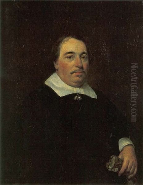 Portrait D'homme Au Gant Oil Painting by Gerard Ter Borch