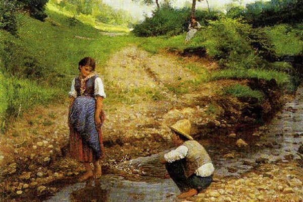 Lungo Il Ruscello Oil Painting by Noe Bordignon