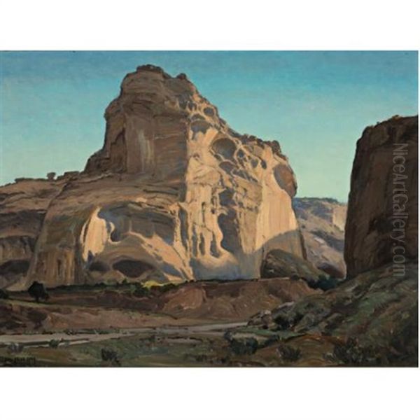 In Navajo Land (canyon Del Muerto, Arizona) Oil Painting by Carl Oscar Borg