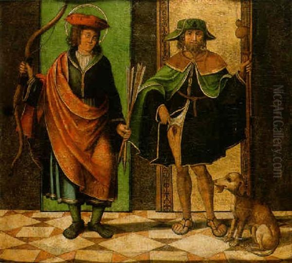 Saint Roch Et Saint Sebastien Oil Painting by Juan de Borgona the Younger