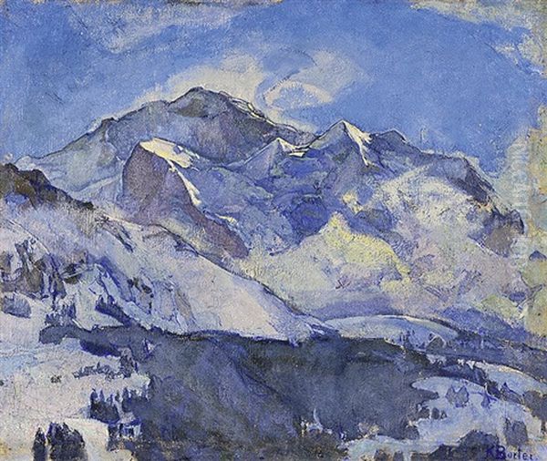 Jungfraumassiv Oil Painting by Klara Cecile Borter