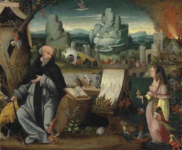 The Temptation Of Saint Anthony Oil Painting by Hieronymous Bosch