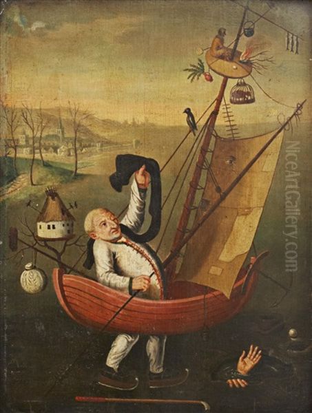 The Fools Ship Oil Painting by Hieronymous Bosch