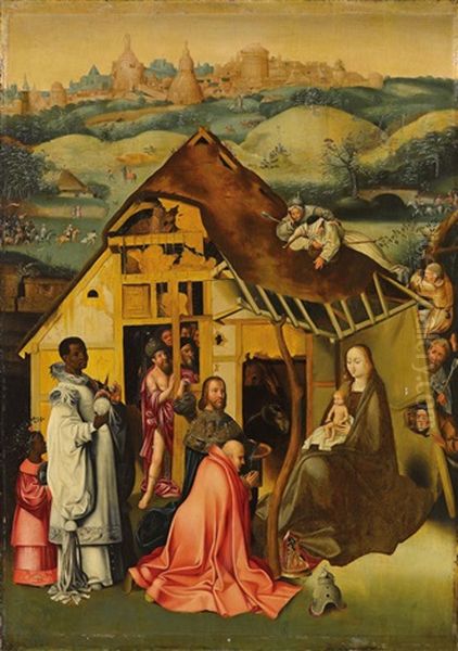 Die Geburt Christi Oil Painting by Hieronymous Bosch