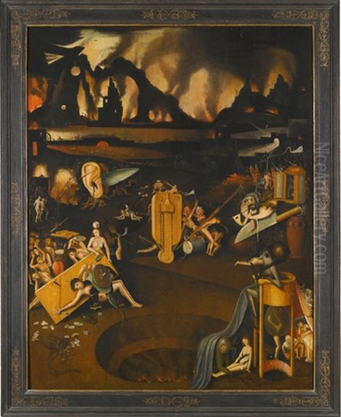 The Furnace Of Hell Oil Painting by Hieronymous Bosch