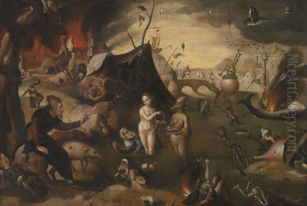 Temptation Of St. Anthony Oil Painting by Hieronymous Bosch