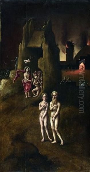 Le Christ Aux Limbes Avec Adam Et Eve Oil Painting by Hieronymous Bosch