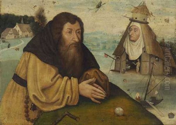 Die Versuchung Des Hl. Antonius Oil Painting by Hieronymous Bosch