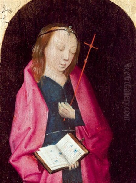 Madonna In Einem Buch Lesend Oil Painting by Hieronymous Bosch