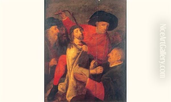 Le Couronnement D'epines Oil Painting by Hieronymous Bosch
