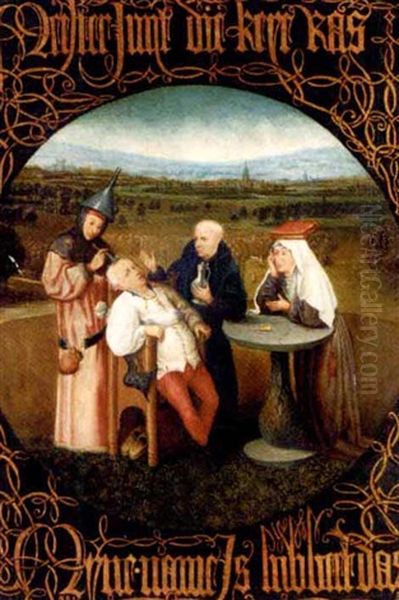 The Cure Of Folly Oil Painting by Hieronymous Bosch