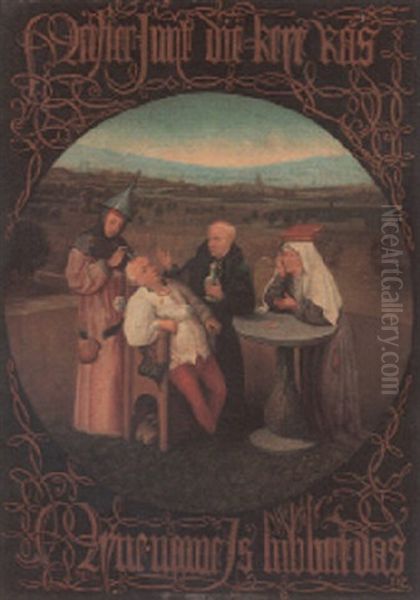 The Cure Of Folly Oil Painting by Hieronymous Bosch