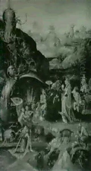 La Tentation De Saint Antoine Oil Painting by Hieronymous Bosch