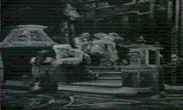 The Baptism Oil Painting by Giuseppe Boschetto