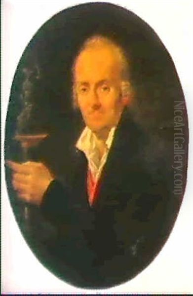 Portrait D'antoine De Mailly, Marquis De Chateaurenaud,     Tenant Une Figure De La Republique Oil Painting by Jean Francois Bosio