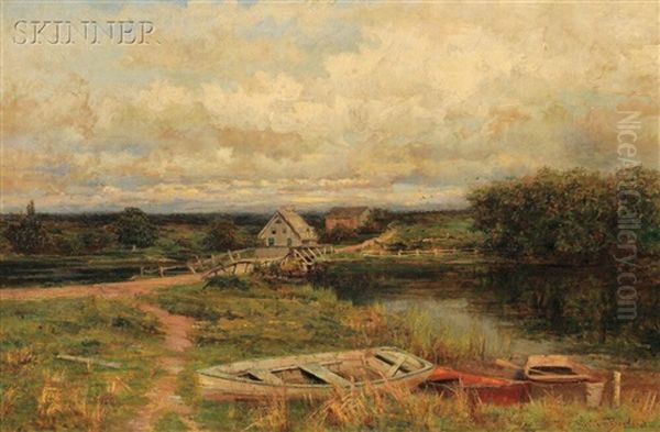The Old Landing Place Oil Painting by Robert Ward Van Boskerck
