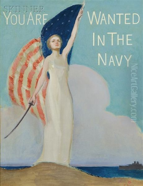 You Are Wanted In The Navy Oil Painting by Frederick Andrew Bosley