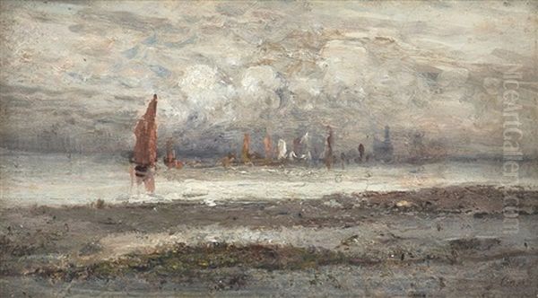 Sinfonia In Grigio Oil Painting by Giacinto Corsi Di Bognasco