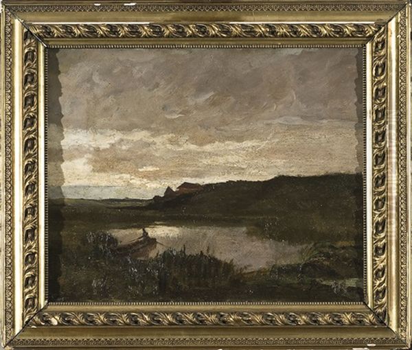 Paesaggio Lacustre Oil Painting by Giacinto Corsi Di Bognasco