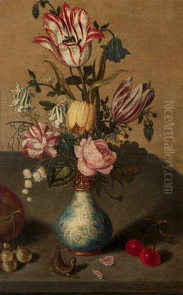 Bouquet De Fleurs Oil Painting by Ambrosius the Younger Bosschaert