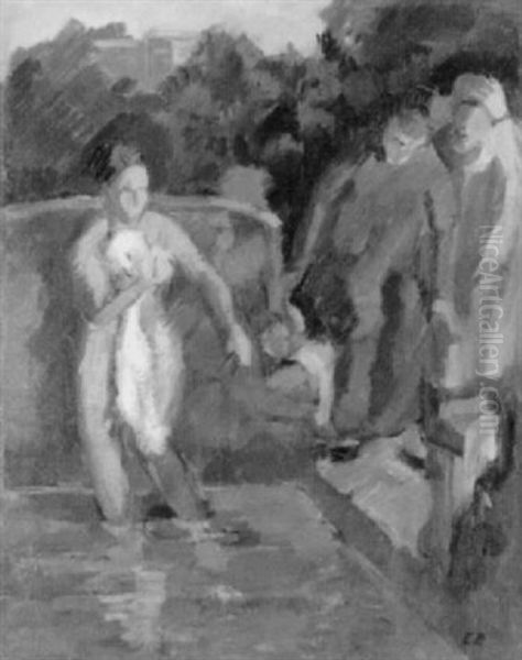 Susanna Und Die Alten Oil Painting by Ernst Bosshart