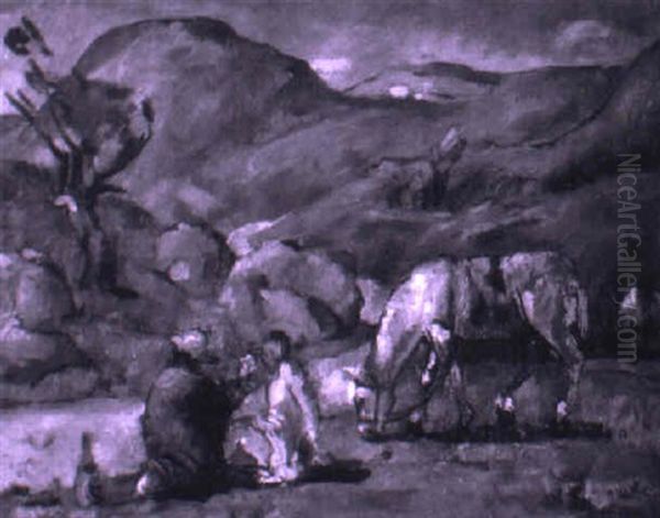 Der Barmherzige Samariter Oil Painting by Ernst Bosshart