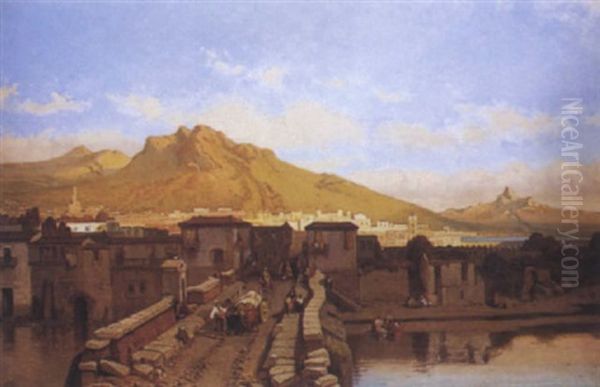 Les Abords De La Ville Oil Painting by Francois Antoine Bossuet