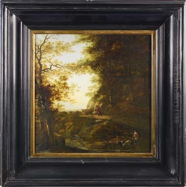 Mountain Landscape Oil Painting by Jan Both