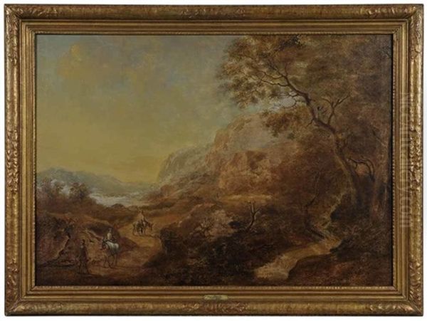 Travellers On A Track Oil Painting by Jan Both