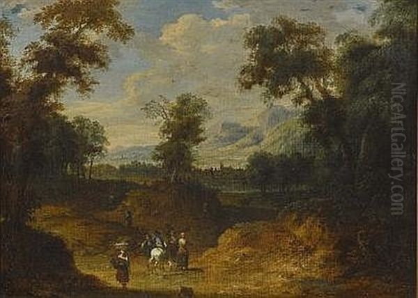 Landschaft Mit Staffagefiguren Oil Painting by Jan Both